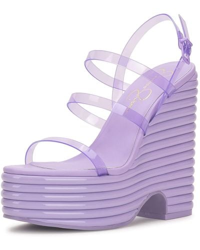 Jessica Simpson Cholena Platform Wedge Sandal - Purple