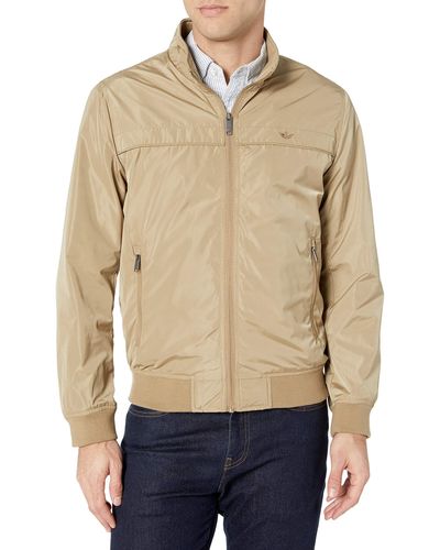 Dockers Classic Stand Collar Bomber Jacket - Natural