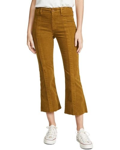 AG Jeans The Paneled Quinne Crop Pants - Metallic