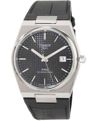 Tissot S Prx Powermatic 80 316l Stainless Steel Case Automatic Watch - Black