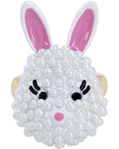Betsey Johnson S Bunny Cocktail Ring - Pink