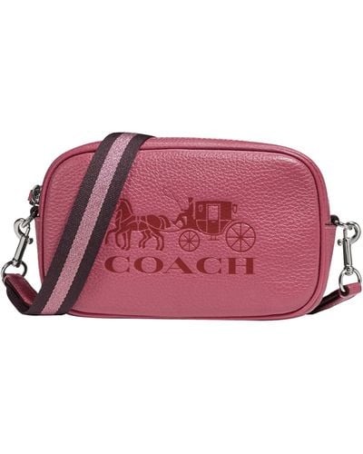 COACH Pebbled Leather Jes Convertible Belt Bag 2 - Red