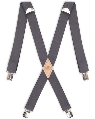 Dickies 1-1/4 Solid Straight Clip Suspender - Gray