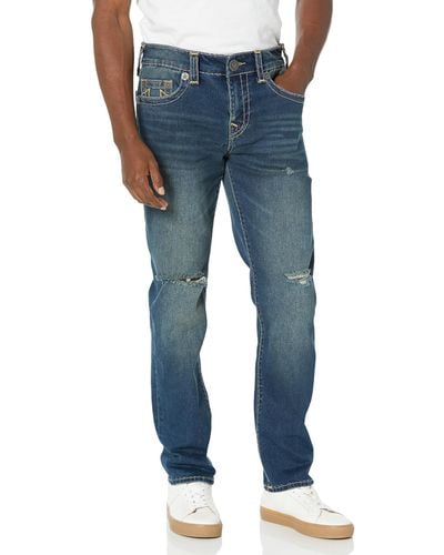 True Religion Geno Super T Slim Straight Jeans - Blau