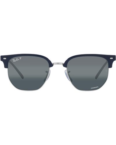 Ray-Ban Rb4416f New Clubmaster Low Bridge Fit Square Sunglasses - Black