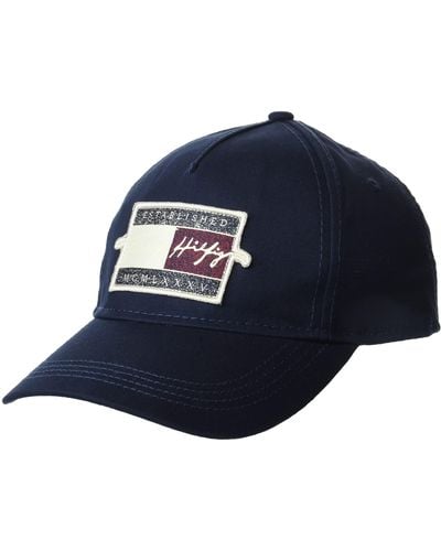 Tommy Hilfiger Signature Badge Baseball Cap - Blue
