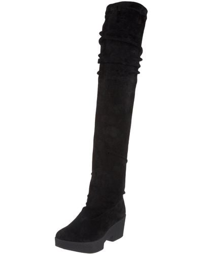 Robert Clergerie Virgo Over-the-knee Boot,black Stretch Suede,5.5 M Us