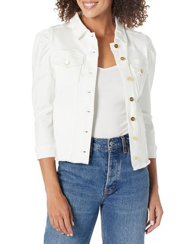 NIC+ZOE Nic+zoe Plus Size Femme Sleeve Denim Jacket - White