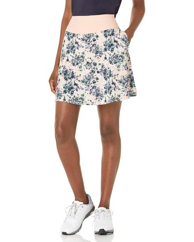 PUMA Pwrshape Watercolor Floral Skirt 16" Golf Shorts - Blue