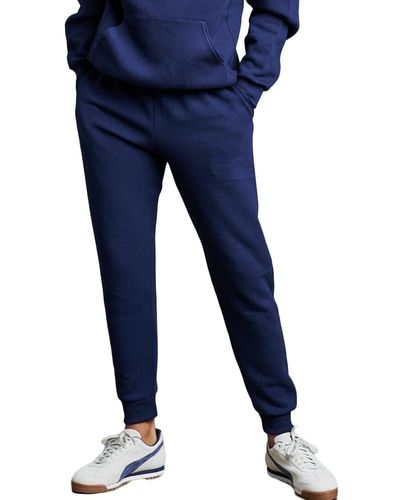 Russell Dri-power Open Bottom Sweatpants With Pockets - Blue