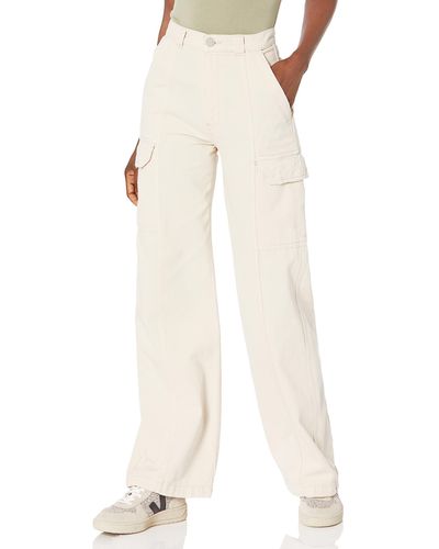 Hudson Jeans Jeans High Rise Wide Leg Cargo Jean - Natural