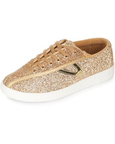 Tretorn Nylite Sparkle Canvas Sneakers For Everyday Walking Comfort - Natural