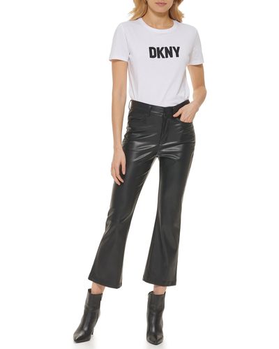 DKNY Everyday Essential Cut Out Pant - Metallic