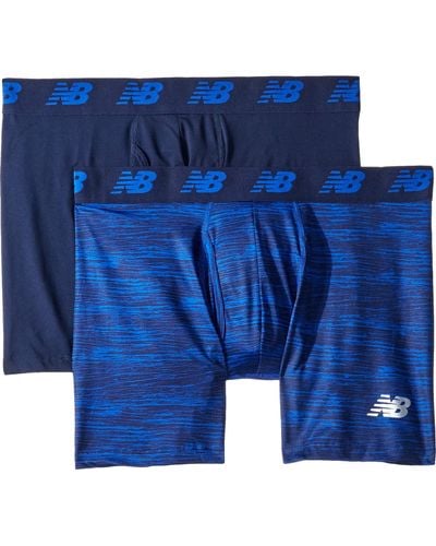 New Balance Premium Performance 6" Boxer Brief Underwear - Blue