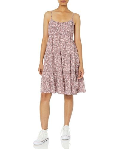 Lucky Brand Tiered Floral Mini Dress - Pink