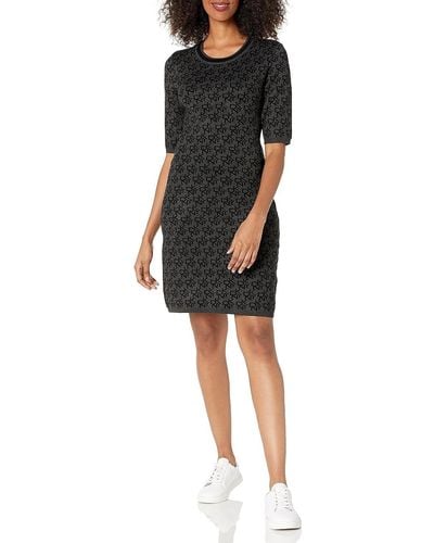 DKNY Womens Sweater Dress - Black