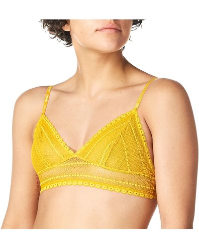 DKNY Cut-out Lace Bralette - Yellow