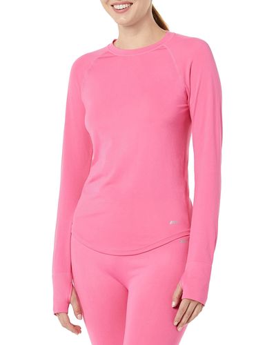 Amazon Essentials Active Seamless Long-sleeve T-shirt - Pink