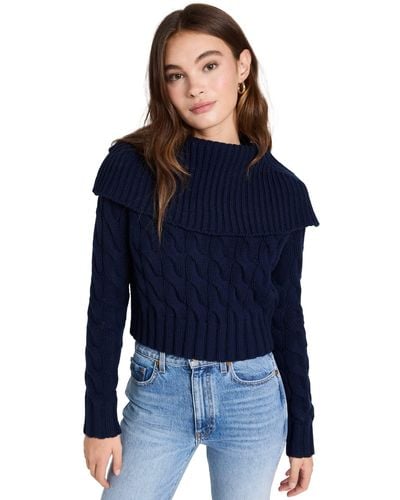 Rebecca Taylor Chainette Wool Pullover - Blue