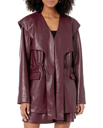 The Drop Purple Pennant Faux Leather Jacket By @coachsydcarter