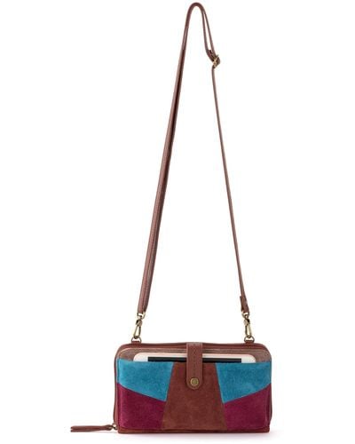 The Sak Iris Large Smartphone Crossbody Bag In Leather - Blue