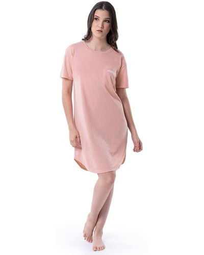 Wrangler Short Sleeve Crewneck Pocket Sleepshirt - Pink
