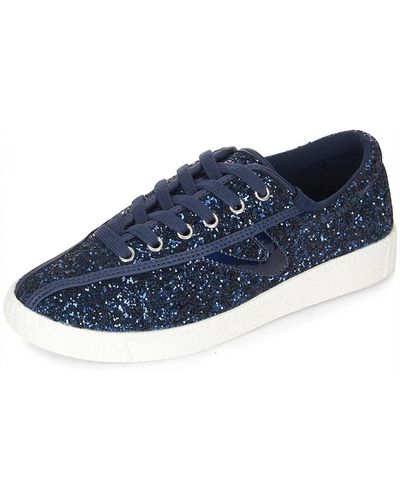 Tretorn Nylite Sparkle Canvas Sneakers For Everyday Walking Comfort - Blue
