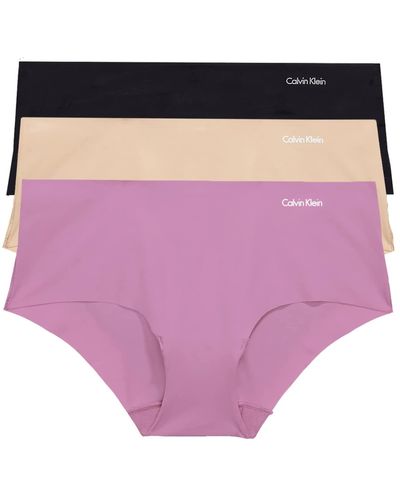Calvin Klein Invisibles Seamless Hipster Panties - Purple