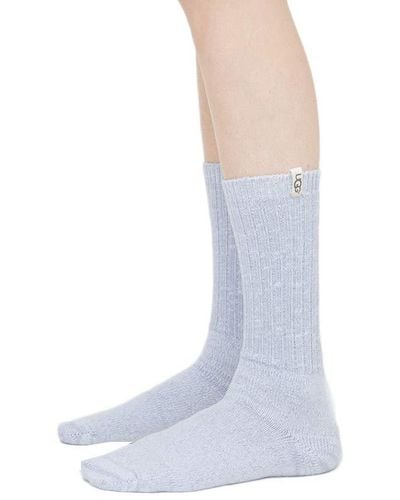 UGG Rib-knit Slouchy Crew Socks - Blue