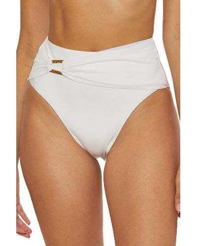 Trina Turk Standard Monaco High Waisted Bikini Bottom - White