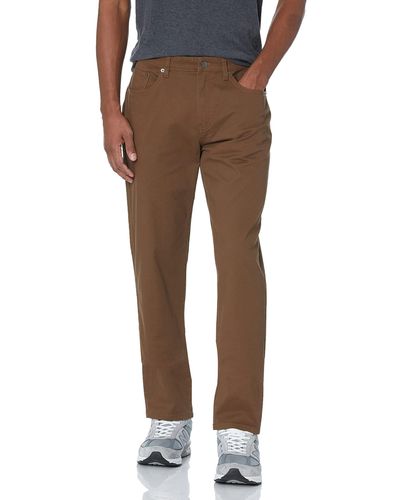 Amazon Essentials Athletic-fit 5-Pocket Stretch Twill Pant Pantalones informales - Marrón
