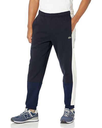 Lacoste Regular Fit Color Blocked Sweatpants - Blue