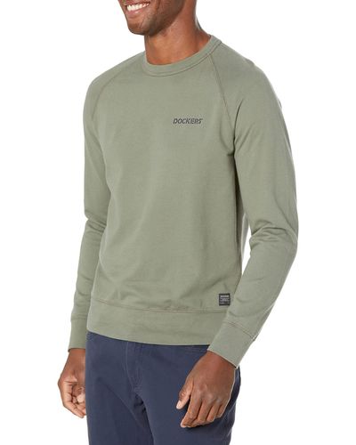 Dockers Regular Fit Long Sleeve Crewneck Sweatshirt, - Gray