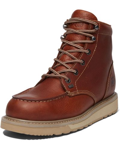 Timberland Barstow 6 Inch Soft Toe Industrial Wedge Work Boot - Brown