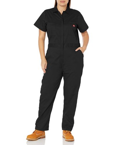 Dickies Plus Size Flex Short Sleeve Coverall - Black