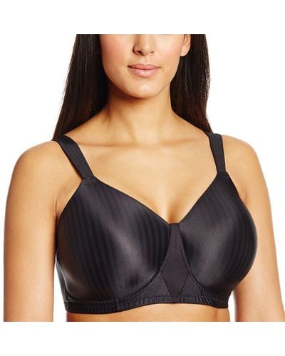 Playtex S Perfectly Smooth Full-coverage Wireless T-shirt For Full Figures Bras - Black