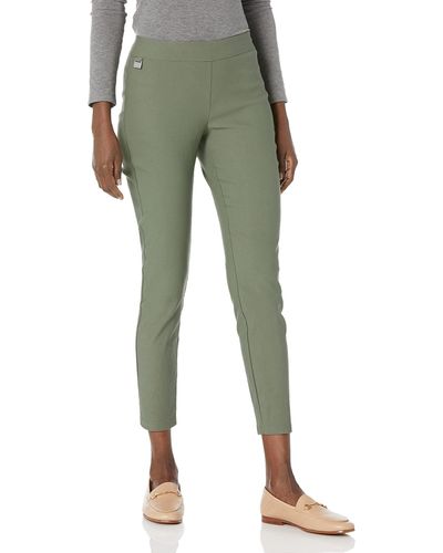Nanette Lepore Womens Freedom Stretch Pull-on Ankle With Inner Beauty Binding Casual Pants - Green