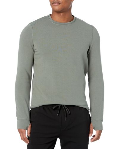 Jockey Cozy Fleece Pullover Sweatshirt Agave Green - Gray