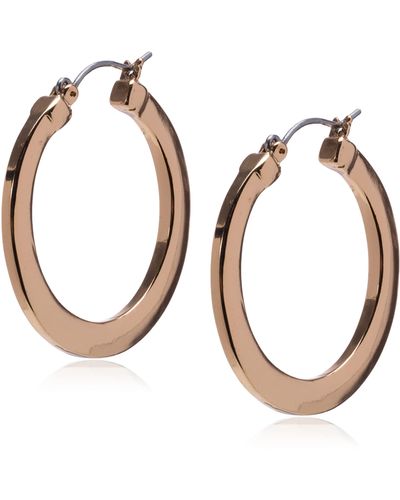 Guess "basic" Gold Logo Hoop Earrings - Metallic