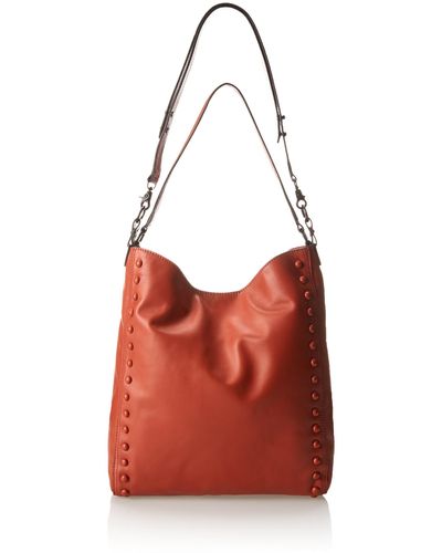 Loeffler Randall Hobo Leather Shoulder Bag,rust/rust,one Size - Red