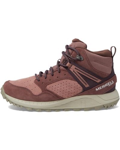 Merrell Wildwood Mid Leather Waterproof Hiking Boot - Brown