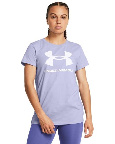 Under Armour S Live Sportstyle Graphic Short Sleeve Crew Neck T-shirt, - Blue