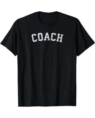 COACH Vintage T Shirt / Old Retro 's Gift Sports Tee - Black