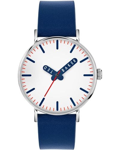 Ted Baker Glossop Blue Leather Strap Watch