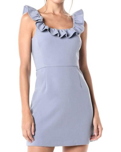 French Connection Whisper Light Ruffle Dress - Purple