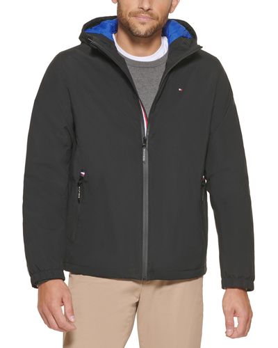 Tommy Hilfiger Quilted Hooded Puffer Jacket - Black