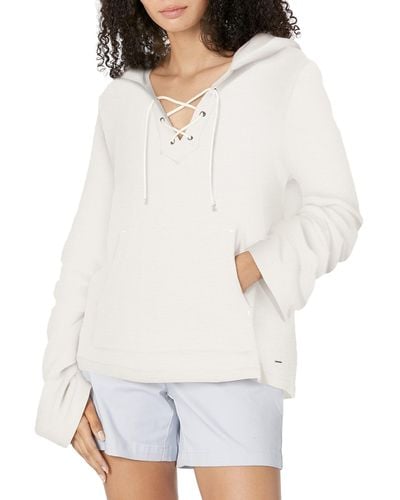 Roxy Womens Pealing Hooded Sweatshirt - White