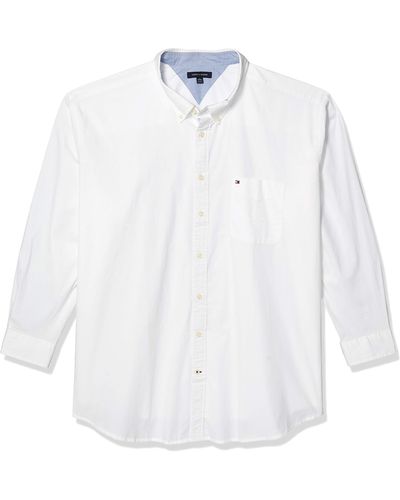 Tommy Hilfiger Long Sleeve Button Down Shirt In Classic Fit - White