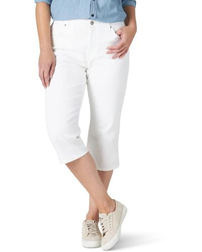 Lee Jeans Relaxed Fit Capri Jean White 4