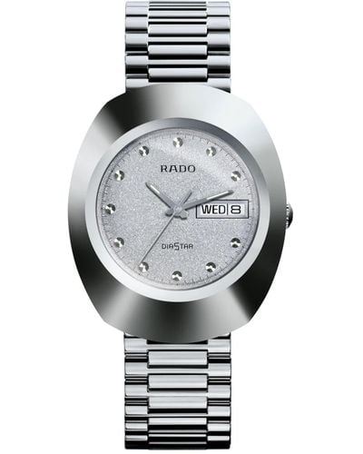 Rado Diastar Original Silver Swiss Quartz Movement 35 Mm - Metallic